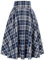 DayaEmmoTQ Jupe Longue Vintage d'Hiver - Élégante, Ligne A, Taille Haute, Midi Plissée, Décontractée, Élastique - Bleu, XL
