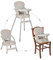 MS BabyWorld- Seggiolone pappa Belly 3 in 1- trasformabile in sollevatore e in sedia - Seggiolone pieghevole MS con seduta imbottita