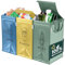 Norggo® Cubos de basura de reciclaje - Set de 3 x 40L para plástico, papel y vidrio - Cubo basura reciclaje duradero - Bolsas reciclaje basura colores - Papelera Reciclaje 3 Compartimentos