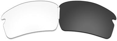 Vonxyz Ersatzgläser für Oakley Flak 2.0 XL OO9188 Sonnenbrille, transparent, schwarz, photochrom, aktiviert, Anti-Beschlag