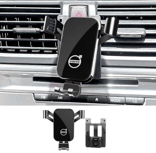 OscitY Car Cradles Phone Holder, For Volvo XC60 2015-2017 Air Vent Super Stable 360° Rotation One Button Release Function Car interior accessories,A/Black