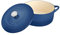 Denby - Cast Iron Casserole Dish with Lid - Cobalt Blue - 5.4L Capacity - Non-Stick - Ovenproof - Easy Grip Handles - For Braising, Stews, Roasting, Batch Cooking - 26cm x 26cm x 18cm
