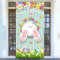 Türabdeckung Frohe Ostern 203x91cm - Ostern Hintergrund Hängen Banner Osterdeko - Happy Easter Tür Abdeckung Niedliche Osterhase Osterei Türbanner Türvorhang Haustür Veranda Banner Deko (H, onesize)