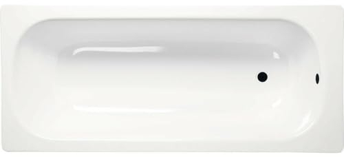 Rechteckige Emaille-Badewanne 120x70x39cm, Weiß