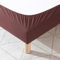 Cache-sommier 160x200 Marron – 100% Coton Jersey Extensible – Doux, Résistant, Facile à Installer – Oeko-TEX – pour sommier de 15 à 30 cm