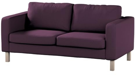 dekoria Ersatz für Bezug für Karlstad 2-Sitzer Sofa Nicht ausklappbar Husse passend für Modell Karlstad Pflaume
