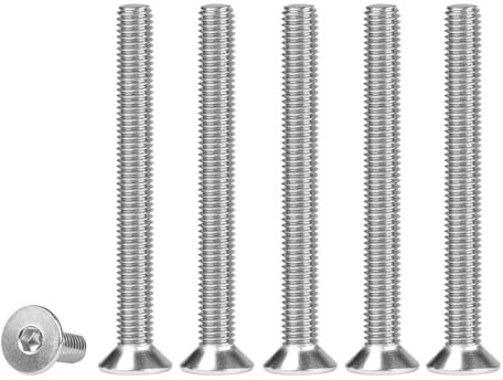 FOMGIIN Tornillos avellanados hexagonales M3x30mm, 50 Piezas Hexagonal Avellanado, DIN 7991 / ISO 10642 Cabeza Plana Tornillo de Acero Inoxidable 304 Para El Hogar de Bricolaje Edificio, A2 V2A