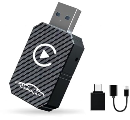 Wireless CarPlay Adapter 2025 Upgraded, Wireless CarPlay Dongle, Konvertiert kabelgebundenes in drahtloses, Plug and Play Car Play Wireless Adapter, Compatible with Cars from 2016 & iPhone iOS 12+