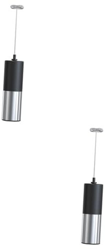 Garneck 2 Piezas Espumador De Leche Eléctrico Batidora Eléctrica De Mano Agitador De Espuma De Café Cremoso Mini Batidor De Mano Batidora De Pie De Capuchino Abdominales