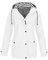 Manteau-Capuche-Coupe-Vent-Imperméable-dExtérieur Veste Femme ImperméAble Trench Femme Blanc L