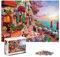 Puzzle 1000 Pieces,Puzzle Erwachsene, Helle und farbenfrohe Puzzles, Indoor-Puzzle-Kreativspiel zur Entspannung von Erwachsenen und Erziehung von Kindern oder als Geschenk (Das Mädchen in der Blume)