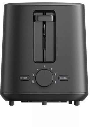 Xiaomi Toaster - Mit 6 Stufen gleichmäßige Bräunung, Auftaufunktion, bis 930W, Klappbarer Brötchenaufsatz, 35mm extra breite Schlitze, Krümelschublade, Grau