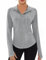 Gyabnw Trainingsjacke Damen Fitness Langarm Trainingsjacke Reißverschluss Sweatjacke Leicht Yoga Fitness mit Tasche Daumenloch
