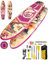 YASKA Tavola Sup Gonfiabile,Stand Up Paddle Board Adulti per 2 Persone Famiglia Grandi Dimensioni con Pagaia,Pompa,Tracolla,Pinna,Zaino da (Rosso rosa)