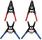 Mini Snap Ring Plier Set Metal Spring Loaded for Internal External Circlip Universal