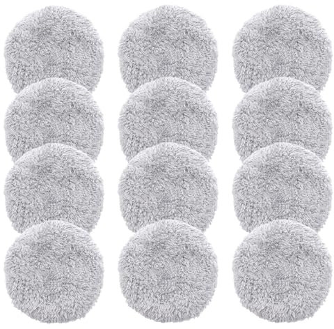 Lingette de Nettoyage pour Robots laveurs de vitres DDC56, DDC55, C65, Microfibre, 12 pièces, Accessoire Original,X8,X7, X6 et Autres Robots laveurs de vitres, Gris