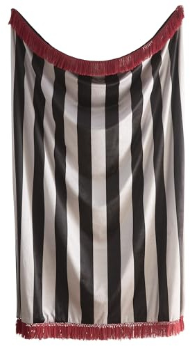 Laurence Llewelyn-Bowen, 100% Recycled Polyester, Throw, Black, 130 x 180cm, Tasselled, Adult, Striped Pattern, Festivo Collection