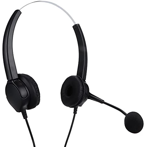 BAFOVY Kabelgebundenes Telefon-Headset für Callcenter, VH530D-RJ9 | Rauschunterdrückung, 330 Grad verstellbares Mikrofon, Gehörschutz nach Standard