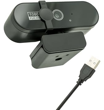 Axtel Clearview Webcam Full HD 1080P USB Camera with Microphone 60° Wide Angle Noise Reduction 3M Cable for PC Zoom Team Windows MacOS Linux