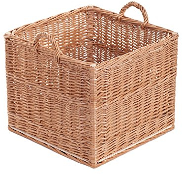e-wicker24 Alles aus Weide Cesta Portalegna da Interno in Vimini Porta Legna da Interni Fatto a Mano Cesta in Vimini per Legno Cestino per tronchi Ceste per Legna da Interno