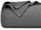 PHF 100% Cotton Waffle Weave Blanket Double Size 150 x 200cm, Pre-Washed Lightweight Breathable Throw Blanket for Summer, Oeko-TEX Certified for Bed Sofa, Home Decor, Charcoal Grey