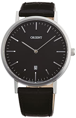 Orient Elegante Uhr Herren Edelstahl Quarz Uhr Silber