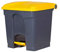 Ramon Hygiene 30Ltr Waste Pedal Bin, Hands Free, Hygienic and Sturdy Disposal For Home or Office, Plastic Kitchen Rubbish Bin, Easy To Clean, Grey with Yellow Lid