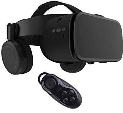 Kotaku BOBOVR Z6 Bluetooth wireless headset integrated 3D virtual reality VR helmet glasses (+032 gamepad),Black