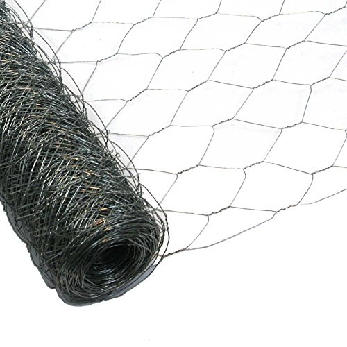 Garmix Sechseckgeflecht Kaninchendraht Hasendraht Verzinkt 50mm 100cm 25m 0,7mm
