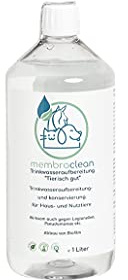 1 Liter membraclean Trinkwasseraufbereitung „Tierisch gut“ | Trinkwasseraufbereitung & Biofilmabbau - sicherer Schutz für Nutz- & Haustiere, Geschmacksneutral, PT 5 zugelassen