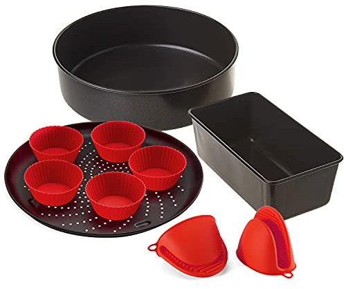 Air Fryer Accessories for Ninja Foodi 6.5 Qt and 8 Qt, Ninja Deluxe Foodi Accessory Bake Kit, Ninja Air Fryer Accessories 5-Piece Set