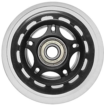 SSCYHT 8 Pack 80 mm 80A Replacement Inline Skate Wheels Freestyle Roller Skating Replacement Wheels,PU Wheels with Bearings ABEC 7 ​for ​Luggage Trolley,Schwarz