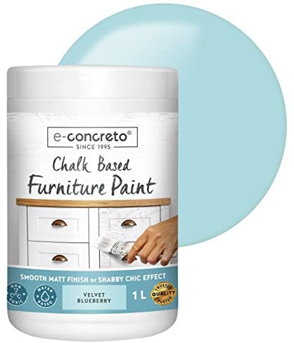 e-concreto Möbelkreidefarbe 1L mit Rührer (Blue)