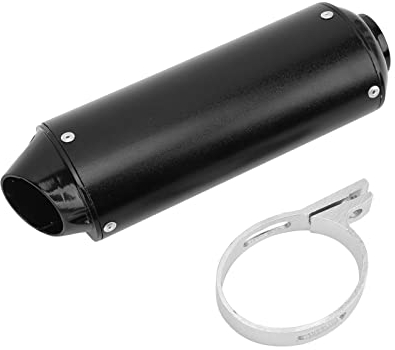 Auspuff Schalldämpfer Metall 32mm/1.3in Auspuff Schalldämpfer Schalldämpfer Schwarz für ATV Pit Bike