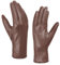 Harssidanzar Damen Lederhandschuhe Winter Warmes Kaschmirfutter Touchscreen Vintage Finished GL017EU,Satte,Größe XL