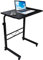 Over bed Table Adjustable Height, Laptop Table on Wheels, Adjustable Bedside Table for Elderly, Computer Table for Laptop While Sitting on Chair, Portable Table on Wheels (Black, 60 x 40cm)