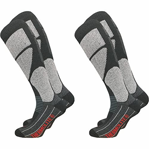 GAWILO 2 Paar Herren THERMOLITE® Skisocken – Snowboardsocken – Funktionssocken mit Spezialpolsterung