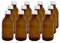 Super Net Cali Botella de vidrio ámbar de 250 ml. Frasco de cristal cierre hermético con tapón a rosca y precinto apertura. 6 Unidades.