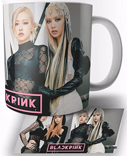 TusRelojes BlackPink K Pop B Tasse en Céramique Blanche 325ml Mug