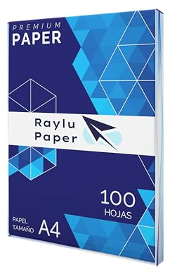 RAYLU PAPER - Fogli A4 80 g di carta premium multiuso per stampanti laser, inkjet e fotocopiatrici, per ufficio e casa (100 fogli)