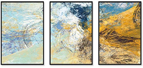 VejiA Triptychon Rahmen Wandbild Wohnzimmer Dekoration Gemälde Landschaft Dekoration Gemälde Hintergrund Wandbehang Gemälde