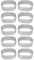 Kuchenringform, 10 Stück, Kuchenform, Backrahmen, Gebäckform, Edelstahl-Kuchenform, Backwerkzeug Zum Backen, Kochen, Fladenbrot, Eiern, Gebäck, Mousse, Desserts (Ovale Form)