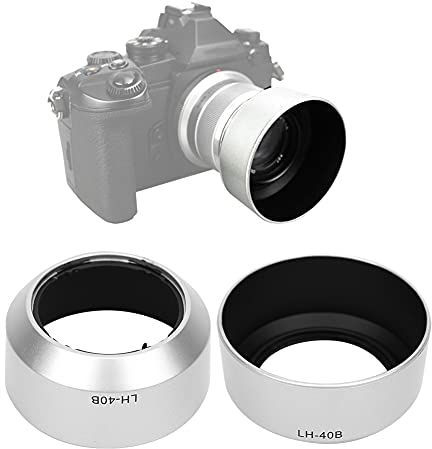 45 Mm 1,8 Kunststoff 45 Mm F1,8 Gegenlichtblende Lh-40B Qualität Tragbare Kunststoff Gegenlichtblende Für M.Zuiko 45 Mm F1,8 (Silver)
