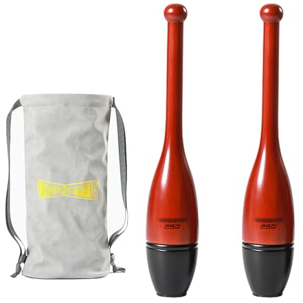 Wooden Indian Club Bell,Fitness Hammer,Core Strength Verbesserung Für Krafttraining, Rehabilitation,Stretching,Konditionierung Und Spinning,1lb / 2lb,Mit Aufbewahrungstasche (2LB)