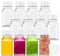 HXC Juice Bottles 12-Pack 4oz/120ml Shot Bottles with Lids - Reusable Small Plastic Juice & Smoothie Containers with Stickers