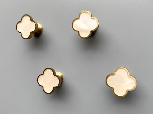 Ganchos de pared decorativos de latón macizo, para abrigos, mochilas, bolsos, perchas de pared atornilladas, ganchos elegantes para montar en la pared (conchas marinas blancas, 4 unidades)