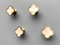 Solid Brass Decorative Wall Hooks, Coat Backpack Purse Screw-in Hangers, Wall Mounted Fancy Champagne Gold Hooks (Seashell White 4 Pack)