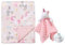 CREVENT Lot comprenant couverture douce et confortable unisexe pour bébé, couverture de sécurité et sac cadeau - Motif licorne
