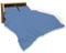 Odeur Mid Blue Easy Iron Duvet Cover Set Single Bed - 100% Poly Cotton Single Bedding Quilt Cover Set with 1 Pillowcase -Polycotton Single Quilt Cover Bedding Set