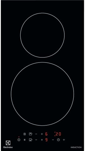 Electrolux Piano Cottura ad Induzione, LIT30230C, Serie 300, 2 Fuochi, 30 cm, Vetroceramica ad induzione, Sistema di installazione facilitata Snap-In,Assorbimento massimo 3,65kW, Nero